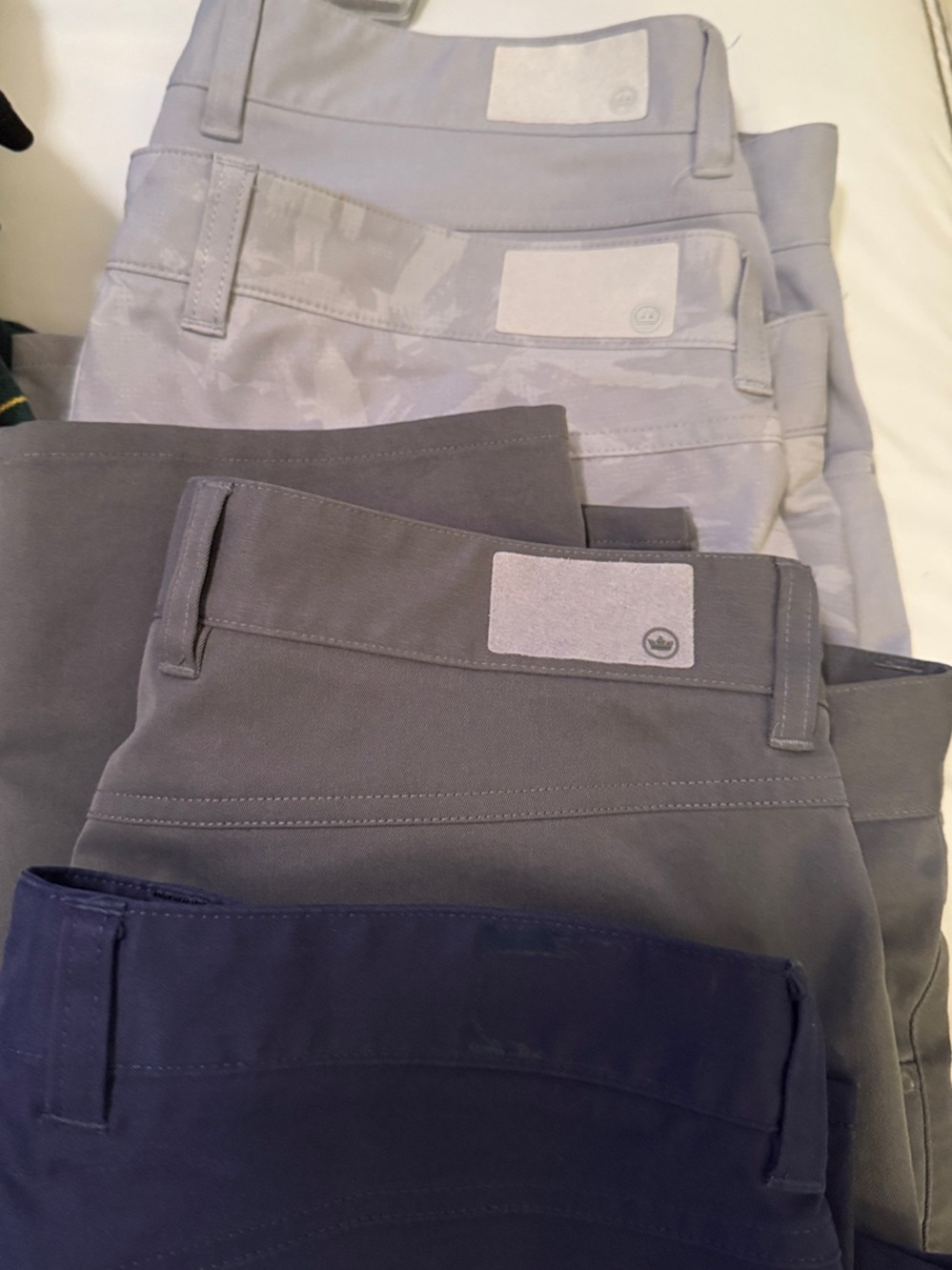 Peter Millar Chinos Set in Navy and Gray Tones